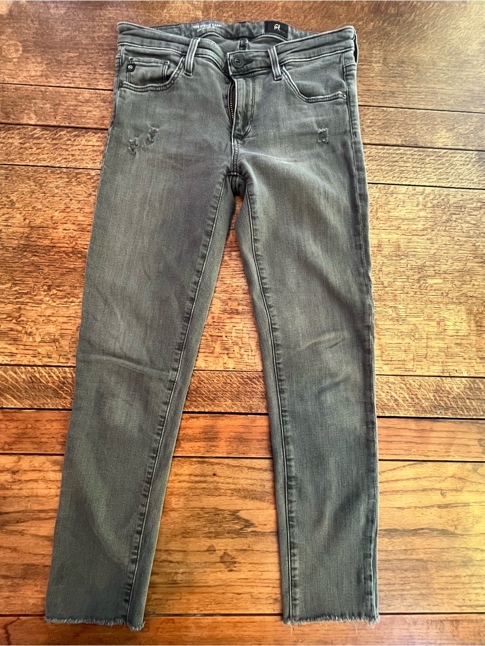 AG Jeans Adriano Goldschmied slim straight Stevie Capris denim pants 27 low rise